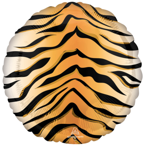 Folienballon rund - Print Animalz Tiger - ø 43cm